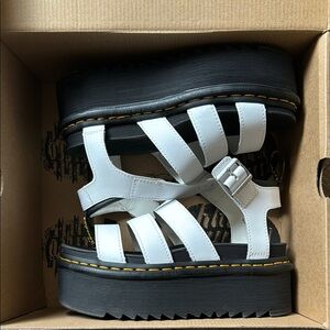 Dr. Martens Blaire Quad White Gladiator Sandals